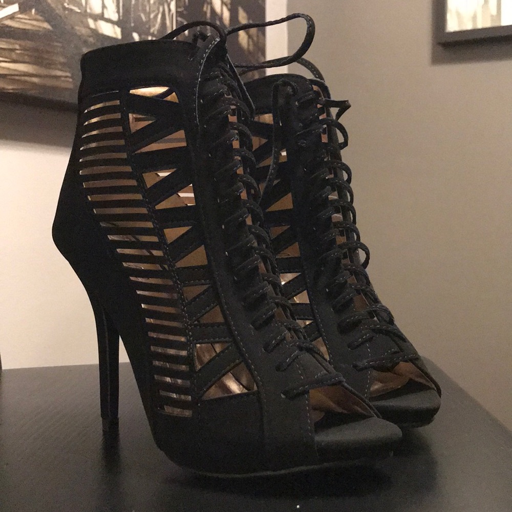 Bonnibel Lace Up Cut Out Stiletto
